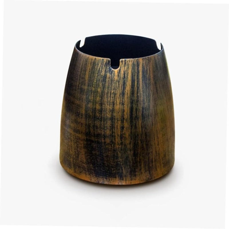 صحن رماد معدني كلاسيكي بأسلوب رجعي مصقول جرة دخان مستقرة على شكل مخروط للمنزل المكتب البار - Image 3